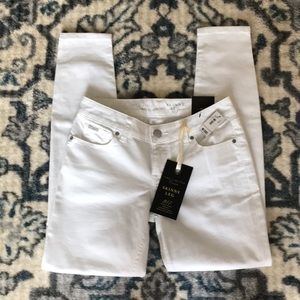 White denim skinny leg jeans - size 4